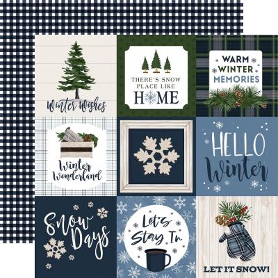 Carta Bella Welcome Winter Designpapier - 4x4 Journaling Cards